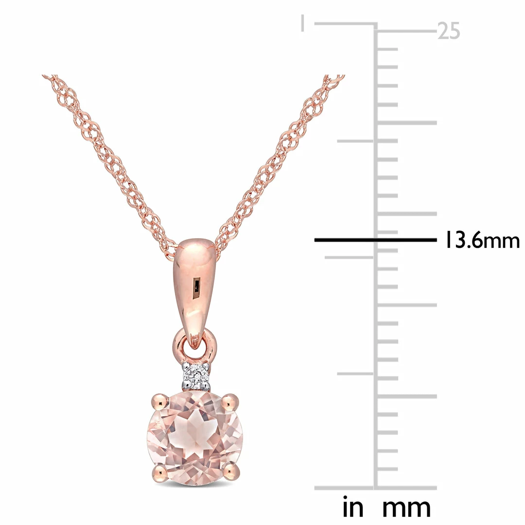 New ๐ Mimi & Max Morganite and Diamond Pendant with Chain in 10k Rose Gold for ๐ฉ women โ 4 New ๐ Mimi & Max Morganite and Diamond Pendant with Chain in 10k Rose Gold for ๐ฉ women โ - Image 2