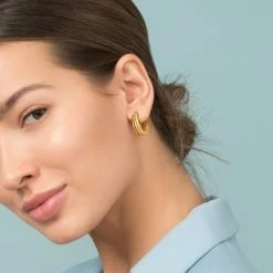 Outlet 🔔 Mimi & Max 19 MM Triple Row Textured Hoop Earrings in 14K Yellow Gold for 👩 women 👍 -Mimi & Max Shop e025bd72610f4363b715ef0c09d8c5a6 8dbb07f5 ad5f 4143 b28a b112d7d6f355 1080x