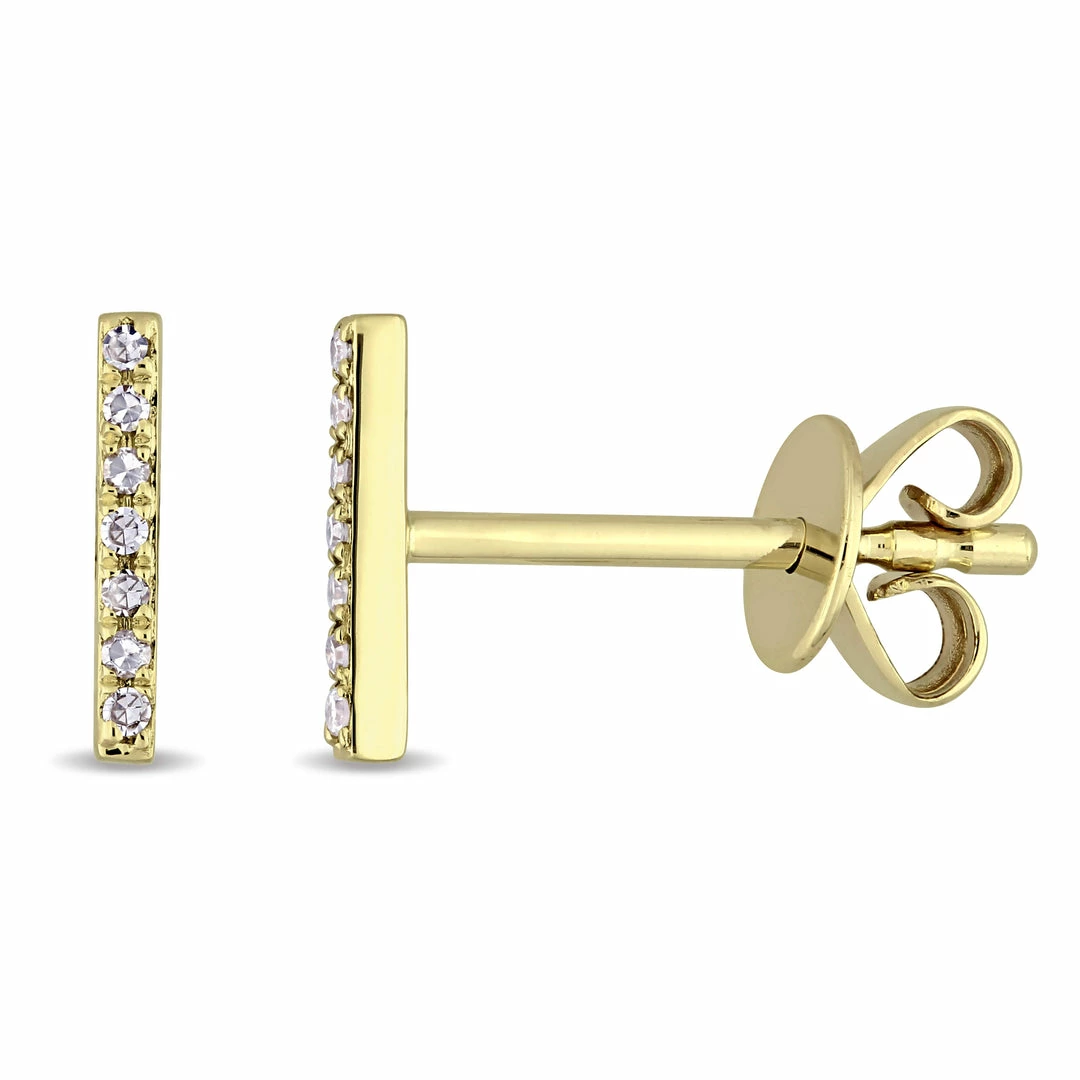 Promo โจ Mimi & Max Diamond Bar Earrings in 14K Yellow Gold for ๐ฉ women ๐ฅ 3 Promo โจ Mimi & Max Diamond Bar Earrings in 14K Yellow Gold for ๐ฉ women ๐ฅ