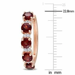 New 😀 Mimi & Max 3 1/8 CT TGW Garnet and White Topaz Hoop Earrings in Rose Plated Sterling Silver for 👩 women 😍 -Mimi & Max Shop e4b4a9e8337d4c999cf801c5d43eeb2d 919cada2 6aa8 4a9f 9a19 df74644b10d0 1080x