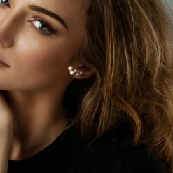 Outlet 🔥 Mimi & Max Freshwater Cultured Pearl and 1/4 CT TGW White Topaz Climber Earrings in Yellow Gold Plated Sterling Silver for 👩 women 😀 -Mimi & Max Shop e6351b12632e4e32a270079ff894d756 1080x