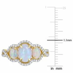 Coupon 👏 Mimi & Max 1 1/4 CT TGW Oval Cut Ethiopian Blue Opal and 1/3 CT TW Diamond Halo 3-Stone Ring in 10K Yellow Gold for 👩 women 🧨 -Mimi & Max Shop e6abfd84ac464e62b6450eb7e4fdad60 35ef85d0 25ec 4fc2 a06c 1e2e9c0bc373 1080x