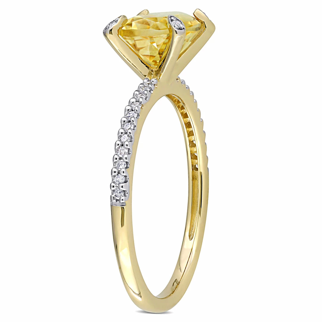 Deals ⌛ Mimi & Max 1 5/8 CT TGW Oval-Cut Citrine and 1/10 CT TW Diamond Ring in 10k Yellow Gold for 👩 women ✔️ 4 Deals ⌛ Mimi & Max 1 5/8 CT TGW Oval-Cut Citrine and 1/10 CT TW Diamond Ring in 10k Yellow Gold for 👩 women ✔️ - Image 2