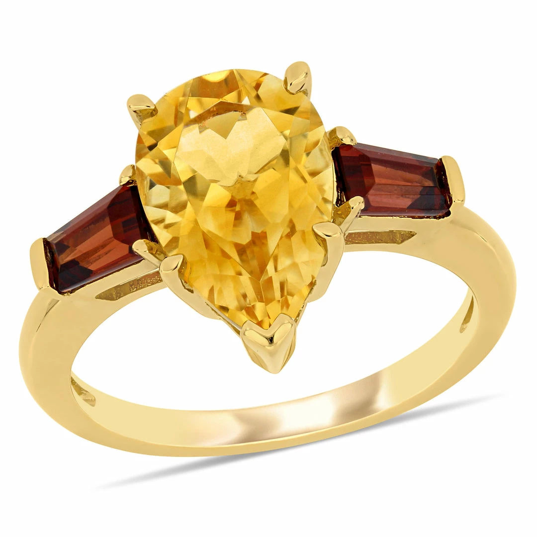 Flash Sale ๐คฉ Mimi & Max 3 1/2 CT TGW Citrine Garnet Pear-Shaped 3-Stone Ring in 14k Yellow Gold for ๐ฉ women ๐ 3 Flash Sale ๐คฉ Mimi & Max 3 1/2 CT TGW Citrine Garnet Pear-Shaped 3-Stone Ring in 14k Yellow Gold for ๐ฉ women ๐