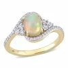 Budget ❤️ Mimi & Max 1 CT TGW Ethiopian Yellow Opal, White Sapphire and 1/5 CT TW Diamond Oval Halo Twist Ring in 10K Yellow Gold for 👩 women 🔔 -Mimi & Max Shop eedd119694674d11b12aa7d2d462368d c80f55db 6dc7 499b bed3 aab132163238 1080x