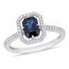 Flash Sale ✔️ Mimi & Max 1 1/6 CT TGW Sapphire and 1/4 CT TW Diamond Halo Ring in 14K White Gold for 👩 women 🧨 -Mimi & Max Shop f130bbb3d0ef4b2189b90be5a374d664 1080x
