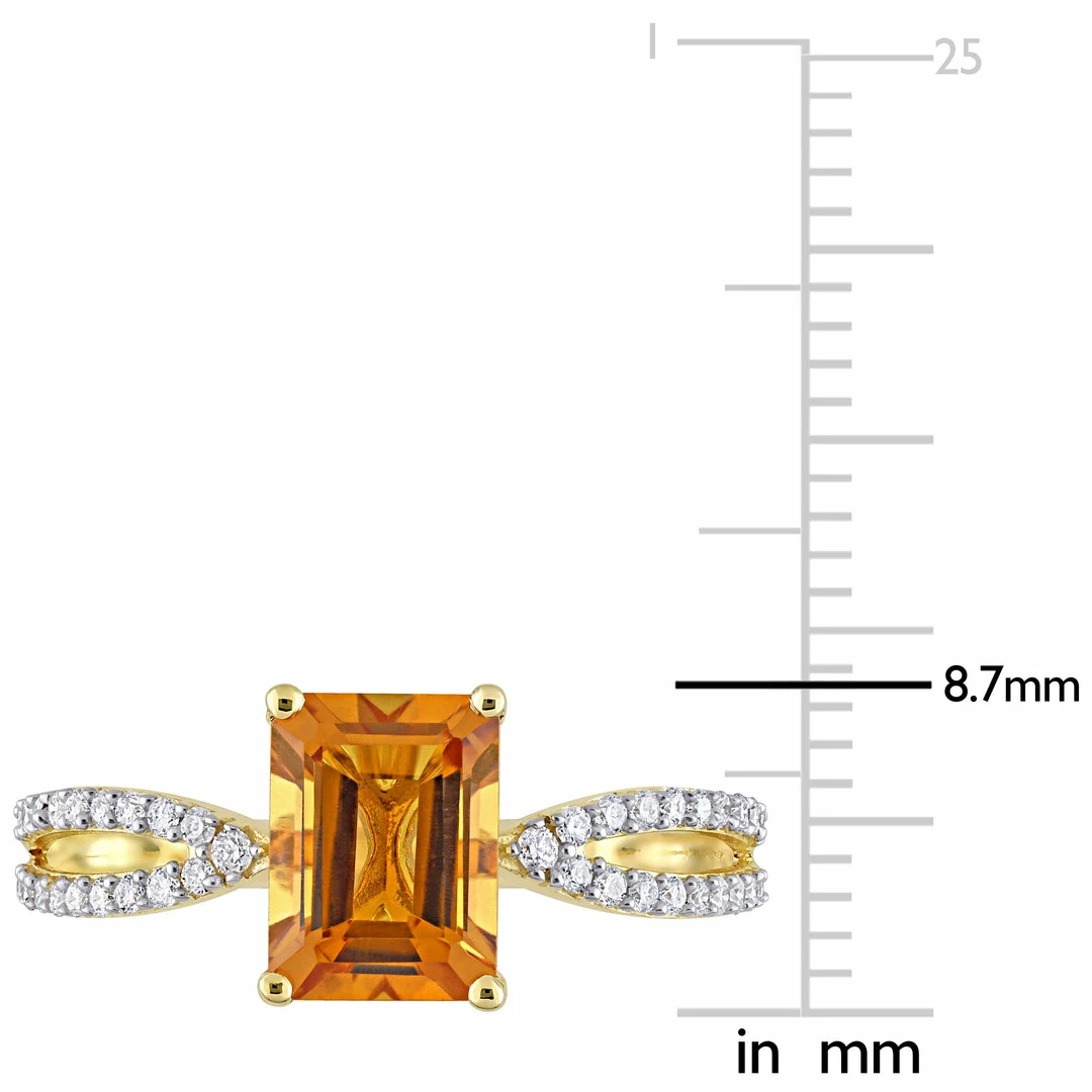 Best deal ✔️ Mimi & Max 1 1/2 CT TGW Octagon Madeira Citrine and 1/5 CT TW Diamond Ring in 14k Yellow Gold for 👩 women 🔔 5 Best deal ✔️ Mimi & Max 1 1/2 CT TGW Octagon Madeira Citrine and 1/5 CT TW Diamond Ring in 14k Yellow Gold for 👩 women 🔔 - Image 3