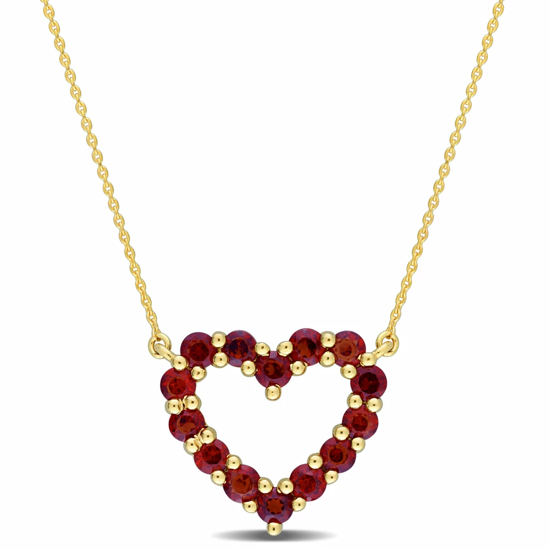 Hot Sale โ๏ธ Mimi & Max 1 1/4ct TGW Garnet Heart Pendant with Chain in 10k Yellow Gold - 17 in. for ๐ฉ women ๐ 3 Hot Sale โ๏ธ Mimi & Max 1 1/4ct TGW Garnet Heart Pendant with Chain in 10k Yellow Gold - 17 in. for ๐ฉ women ๐