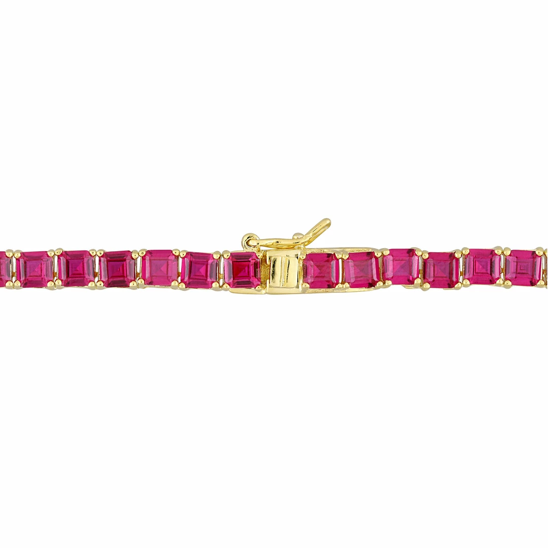 Best Sale โจ Mimi & Max 48 1/2 CT TGW Created Ruby Tennis Necklace in Yellow Gold Plated Sterling Silver for ๐ฉ women ๐ 4 Best Sale โจ Mimi & Max 48 1/2 CT TGW Created Ruby Tennis Necklace in Yellow Gold Plated Sterling Silver for ๐ฉ women ๐ - Image 2