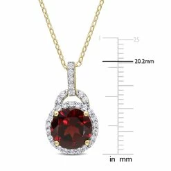 Budget 🔔 Mimi & Max 3 1/2 CT TGW Garnet and White Topaz Pendant with Chain in Yellow Plated Sterling Silver for 👩 women ❤️ -Mimi & Max Shop fca07add6c20471cbe393ef955212754 d11b9f33 5a18 405c 80fe 87122975287d 1080x