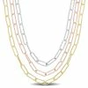 New ✨ Mimi & Max Multi-Strand Paperclip Chain Necklace in 3-Tone 18k Gold Plated Sterling Silver, 18 in for 👩 women 👏 -Mimi & Max Shop fcb61e6014be4bf99a3f50ed33a92d8c 1080x