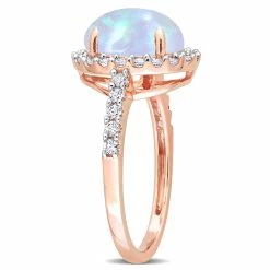 Cheap ⭐ Mimi & Max 2 4/5 CT TGW Oval Opal and Created White Sapphire Halo Ring in 10K Rose Gold for 👩 women 🧨 -Mimi & Max Shop fd8645a5d17343ba922d4a718059b940 b5050c08 8eb0 4b66 af75 25badf1f2f35 1080x