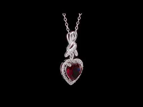 Best deal 🌟 Mimi & Max Garnet and Diamond Heart Halo Twist Pendant with Chain in Sterling Silver for 👩 women 🔥 7 Best deal 🌟 Mimi & Max Garnet and Diamond Heart Halo Twist Pendant with Chain in Sterling Silver for 👩 women 🔥 - Image 5