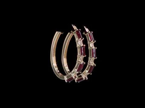 Cheap ๐ Mimi & Max 3 CT TGW Baguette Garnet & White Topaz Hoop Earring in Yellow Plated Sterling Silver for ๐ฉ women ๐ฅฐ 6 Cheap ๐ Mimi & Max 3 CT TGW Baguette Garnet & White Topaz Hoop Earring in Yellow Plated Sterling Silver for ๐ฉ women ๐ฅฐ - Image 4
