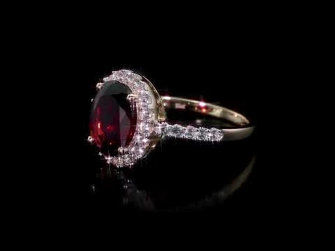 Discount 💯 Mimi & Max 3 1/2 CT TGW Oval Garnet and Created White Sapphire Halo Ring in 10k Yellow Gold for 👩 women 👏 8 Discount 💯 Mimi & Max 3 1/2 CT TGW Oval Garnet and Created White Sapphire Halo Ring in 10k Yellow Gold for 👩 women 👏 - Image 6